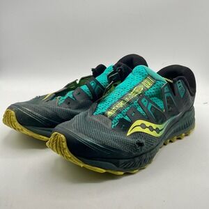 Saucony Madsphere ISO Mens Running Trail Shoes Sneakers S20483-37‎ Green Yellow